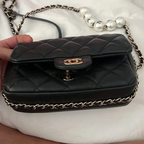 Authentic black chanel small flap bag special. - Picture 2 of 2